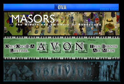 Artwork from Oblivion, MaSoRS, Avon and Nova 