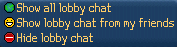 Lobby chat filters