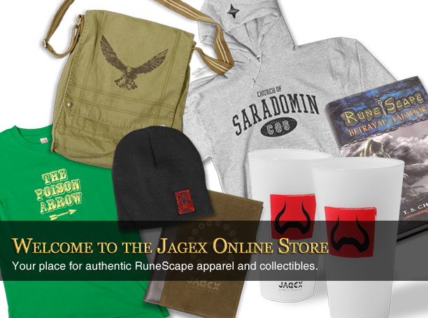 Welcome to the Jagex Online Store - Your place for authentic RuneScape apparel and collectibles.