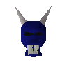 Blue h'ween mask